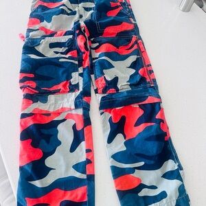 Mini Boden Kids Camouflage Jumpsuit - Red and Blue